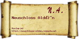 Neuschloss Aldán névjegykártya